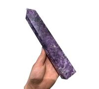 XGINERFEX Purple Mica Pillar Crystal Rod Office Decoration Crafts Gifts Aura Ornaments Home Decor(700-750g) Gemstone Stone