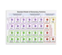 XGINERFEX Quantum Physics Poster Model of Elementary Particles Science Chart for Classroom Decor School Laboratory Science Lovers Gift Canvas Wall-Art(Unframed,16X24inch(40X60cm))