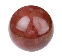 XGINERFEX Red Strawberry Crystal Ball Stone Ornaments Magic Sphere Gift for Divination Photography Decoration,55-60mm Gemstone Stone