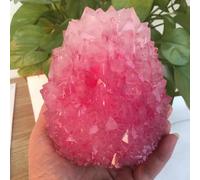 XGINERFEX Rose-Colored Quartz Crystal Cluster specimens Stones Ornaments Gemstone Stone