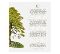 XGINERFEX Rudyard Kipling If Poem Tree Illustration Art Print for Home Office Library Decor(Unframed,12x18inch(30x45cm))