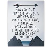 XGINERFEX Same God of Creation Wall-Art, Spiritual Christian Print with Uplifting Message, Inspirational Decor for Home Office Church Living Room(Framed,12x18inch(30x45cm))