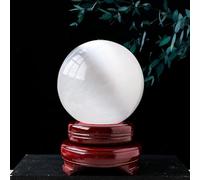 XGINERFEX Selenite Crystal Ball Gemstone Home Decoration Stone Sphere for Divination/Chakra Balance/Yoga/Home/Office FengShui,90-100mm Gemstone Stone