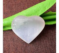 XGINERFEX Selenite Heart Shaped Hand Carved Polished Love Crystal Souvenir Home Decoration Couples Collectible Gift Gemstone Stone