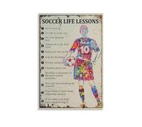 XGINERFEX Soccer Coach’s Wisdom Poster, Encouraging Life Lessons Wall Art, Canvas Print for Player, Fan, Coach(Unframed,08x12inch(20x30cm))