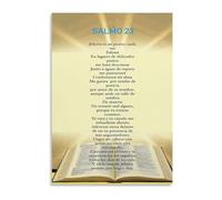 XGINERFEX Spanish Scripture Wall-Art Psalm 23 Canvas Print El Señor es mi Pastor Inspirational Decor for Home Office Living Room(Unframed,16x24inch(40x60cm))