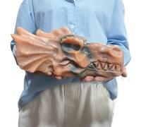 XGINERFEX Sun Stone Carved Dragon Skull Quartz Crystal Home Office Decoration Decor Gemstone Stone