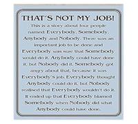 XGINERFEX That's Not My Job Wall Art Print - Funny Quote Poster for Home Office Decor, Modern Minimalist Text Design(Framed,08x12inch(20x30cm))