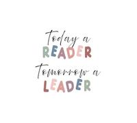 XGINERFEX Today A Reader Tomorrow A Leader Canvas, Educational Reading Wall-Art for Nursery, Inspirational Classroom Playroom Decor(Framed,08x12inch(20x30cm))