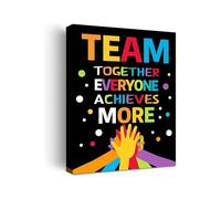 XGINERFEX Together Everyone Achieves More Poster Teamwork Bulletin Board Decor For Kindergarten Classroom Homeschool(Unframed,08x12inch(20x30cm))
