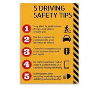 XGINERFEX Traffic Rules Poster Driving Regulations Guide for Driver Education Students and Teen Drivers(Framed,08x12inch(20x30cm))