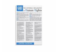 XGINERFEX United Nations UDHR Wall-Art Official Text of the Declaration for Educational Environments(Unframed,12x18inch(30x45cm))