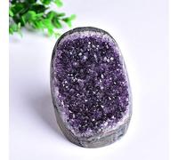 XGINERFEX Uruguayan Amethyst Cluster geode Crystal Family Raw Stone Home Feng Shui Ornaments,Purple,600~800g Gemstone Stone