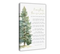 XGINERFEX Wall-Art Ecclesiastes 3 1-8 To Everything There Is A Season Scripture Canvas Print Modern Home Decor(Framed,08x12inch(20x30cm))
