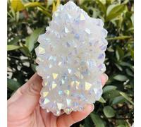 XGINERFEX White Angel Aura Quartz Point Electroplated Crystal Cluster Ornaments (Size : 130-150g) Gemstone Stone