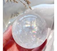 XGINERFEX White Calcite Crystal Ball 7.5-8cm - Sphere for Cleansing, & Spiritual | Crystals And Stones for Home & Office Decor Gemstone Stone