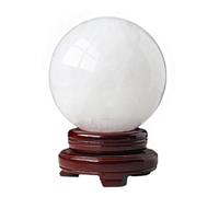 XGINERFEX White Crystal Decorative Balls Calcite Ball Lucky Sphere Magic Fengshui Ornaments for Home Office Decoration,13cm/5.1in Gemstone Stone