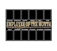 XGINERFEX Workplace Recognition Poster Employee Achievement Display Board for Office Decor Staff Motivation Canvas Wall-Art(Framed,16X24inch(40X60cm))