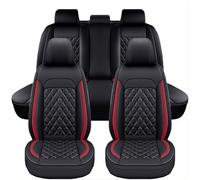 XGIXG 5 Pezzi Coprisedili per Auto, per Hyundai Santa Fe 2000-2025 Coprisedile di Lusso Completo, Bordi Laterali Elastici, Facile da installare,D Black Red