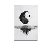 XGKJDS Moderno album fotografico di famiglia, poster artistico da parete per soggiorno, poster spirituale minimalista Yin Yang, stampa su tela per equilibrio interiore, 40 x 60 cm