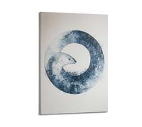 XGKJDS Squisito album fotografico moderno con stampa su tela, motivo: animali ad acquerello, con motivo serpente circolare, per decorazione, 20 x 30 cm