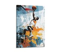 XGKJDS Stampa artistica da parete su tela, motivo famiglia moderna, album fotografico pop art basket sport poster Slam Dunk Moment 20 x 30 cm