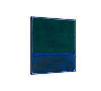 XGMDZRT Mark Rothko ha incorniciato Wall Art Quadri: n. 17 verde e blu. Stampe astratte su tela per la camera da letto del soggiorno. Poster decorativo per ufficio 80x104cm cornice nera