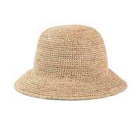 XGMTHBDD Cappello da Pescatore Canapa Cotone Paglia Sun Hat Panama Wide Brim Summer Holiday Arcobaleno Colorato-Naturale-Taglia Adulto 56-58 Cm