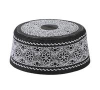 XGOPTS Cappello da preghiera musulmana da uomo con teschio squisito ricamo Islam Kufi copricapo indiano Topi Kufi cappello rotondo arabo turco berretto berretto Eid Ramadan pregare eid regalo per