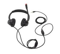 XGOUGUAAU Call Center Headset con Microfono a Cancellazione Rumore, Regolazione Volume Altoparlante, Plug 3.5mm per Ufficio e Servizio Clienti