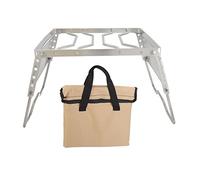 XGOUGUAAU Stove Stand Rack in Acciaio Inossidabile, Supporto Pieghevole per Pentola da Campeggio, Multifunzionale Portatile con Altezza Regolabile, per Escursioni, Viaggi e all'Aperto