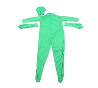 XGOUGUAAU Tuta a schermo verde, design a corpo intero con spacco, tuta wireless per chroma key con cerniera sul retro, guanti traspiranti per il viso e senza dita, ideale per film, video, (160 cm)