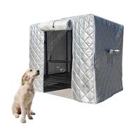 XGQXZWC Copertura per Gabbie per Cani, Copertura Antivento e Calda per Cuccia, Copertura per la Privacy con Finestre Laterali Avvolgibili e Porta Anteriore(110x73x98cm/43x29x39in)