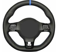 XGTHCVHN Coprivolante Antiscivolo in Pelle Scamosciata e Pelle Nera per Auto, Cucito a Mano Adatto per Golf 6 GTI MK6 Adatto per Polo GTI Scirocco R Adatto per Passat CC R-Line 2010