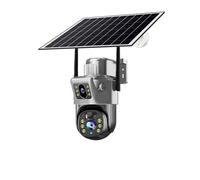 XGUELNT Telecamera di sicurezza esterna PIR solare 4G | Telecamera IP CCTV con rilevamento umano, visione notturna e sorveglianza remota(SILVER 4G 128G CARD_PAL)