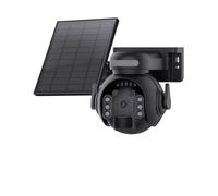 XGUELNT Telecamera di sicurezza PTZ solare SIM da 3 MP 4G | Telecamera esterna con rilevamento umano PIR e visione notturna(Black WIFI 64GB)