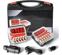 Xgupxuc 1 Set 12V 24V 30M Fanale Posteriore LED Magnetico Wireless Per Rimorchio Luce Posteriore Segnale Luce Stop Camper Camion. Fanale posteriore LED