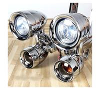 Xgupxuc Fari Anteriori Moto Per Modelli Per Electra Per Street E Glide Dal 2014 Al 2023 Luci Guida Cromate Montate Sulla Carenatura Indicatori Direzione Fumé Faro Anteriore