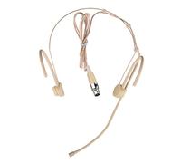XGWTH Cuffie pieghevoli con microfono a condensatore omnidirezionale, doppio over-earset, microfono compatibile con sistema wireless AKG, trasmettitore bodypack con cavo da 1,2 m mini XLR a 3 pin TA3F