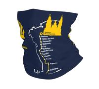 XGXIHLR Sciarpa calda invernale multifunzionale, Personalizzato Portoghese Camino De Santiago Bandana Scaldacollo Uomo Donna Inverno Escursionismo Sciarpa Da Sci Ghetta Copertura Del Viso