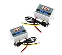 XH-W3001 Termostato Digitale RUIZHI Termostato XH-W3001con Sonda, AC 110V-220V Interruttore Termostato Controller con LED Display Utilizzo per Incubazione, protezione termica, frigorifero(2 Pezzi)