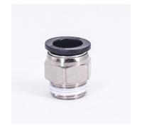 XHAJCSJWGD 10PC DN15 G 1/2" Male x Fit Tube OD 16mm Nickel Plated Brass Pneumatic Air Hose Quick Connector Push in Coupler Water Gas Oil