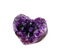 XHAJCSJWGD 1PC Crystal Raw Stone Amethyst Cluster Heart Rough Gemstone Specimens Ornaments (Size : 70-100g)