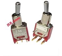 XHAJCSJWGD 1PC TS-6-TE1R Bending Horizontal 3-Pin 2-Speed Toggle Switch 1.5A250V with 5mm Holes