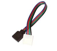 XHAJCSJWGD 5 Pezzi/Lotto connettore LED 4 Pin 10 mm con Cavo da 15 cm Jack Femmina con Cavo 22 AWG for Striscia LED RGB SMD 5050 12 V 24 V
