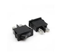 XHAJCSJWGD 5PC Black KCD1-110 Instrument Switch 21x10mm SPST 2 Pin 250V 6A Boat Snap-in ON off Rocker Switch