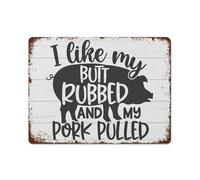 XHAJCSJWGD Bacon Is My Love Language Vintage Metal Sign Funny Kitchen Tin Plaque for Home Dining Room Kitchen Wall Decor Retro 8 X 12 Inch