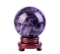 XHAJCSJWGD Crystal Amethyst Gemstone Ball Polished Quartz Stone Sphere Ornament for Magic, Photography,Family Decorative,Home Office Decor,9cm/3.5in