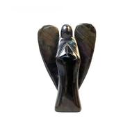 XHAJCSJWGD Crystal Angels Carving Craft Sculpture Obsidian Ornament Figurine for Home Decor Gift