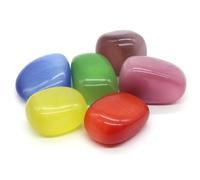 XHAJCSJWGD Crystal Colorful Cat's Eye Bulk Gravel Specimens Quartz Aquarium Ornaments Garden Decoration (Size : 50g)